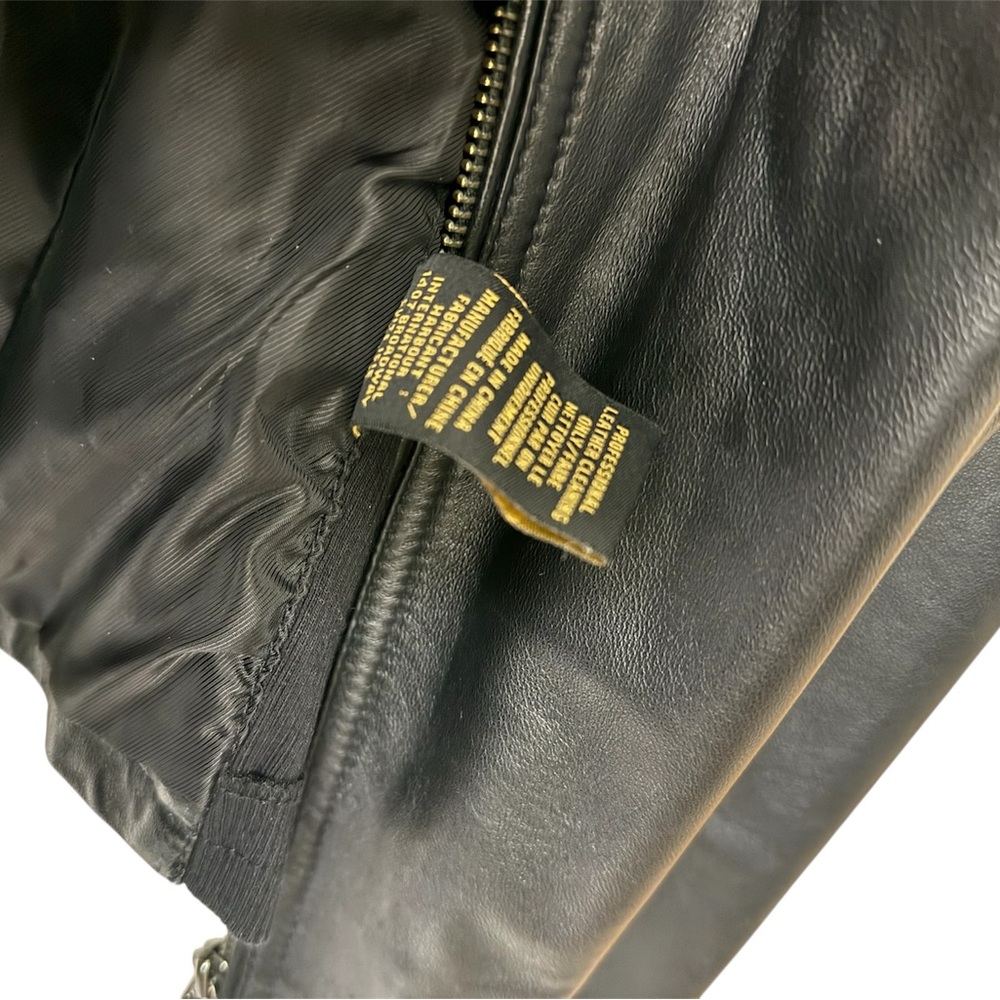 Chico's Classic Black Leather Jacket - Picture 8 of 9